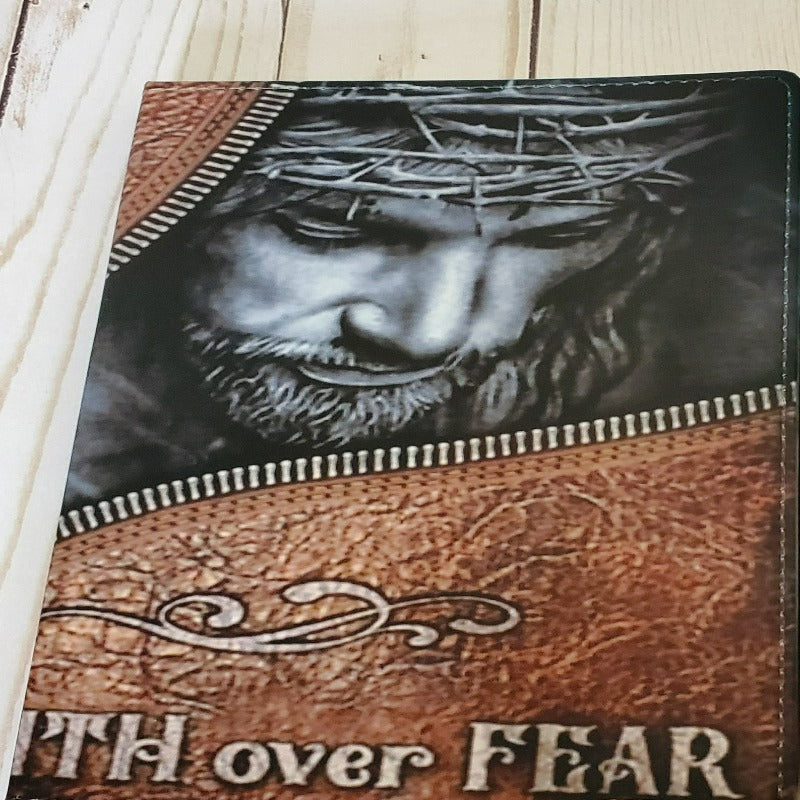journal, lined pages, religious, diary, Faith Over Fear