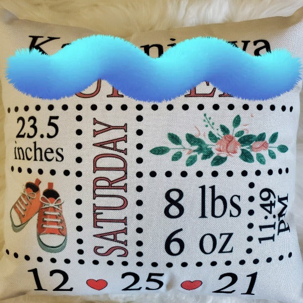 Baby Birth Stat Pillow