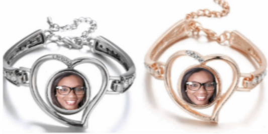Customizable Heart Bling Bracelet