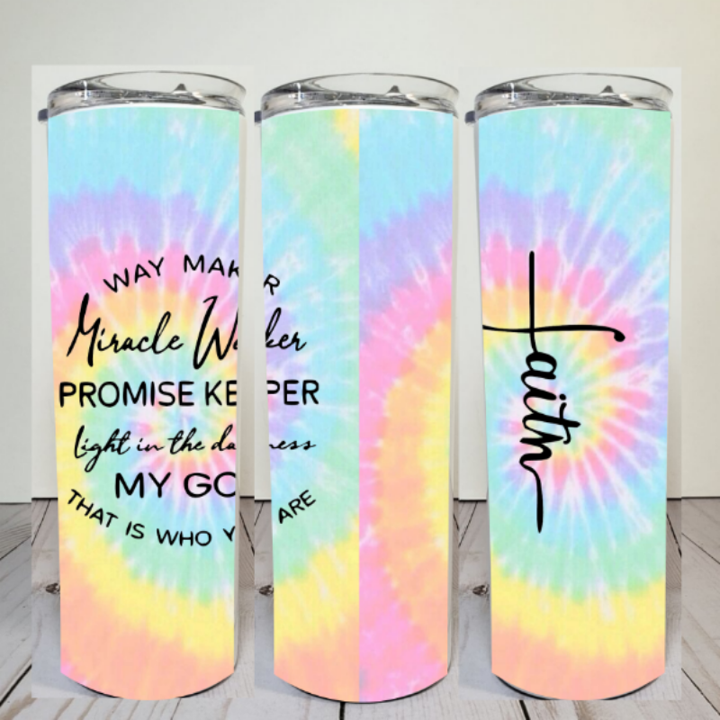 Way Maker Tie Dye - Skinny Tumbler