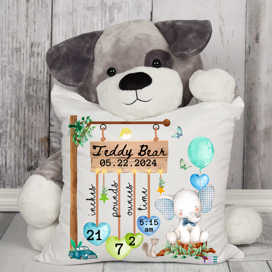 Personalized Baby Birth Stat Pillow