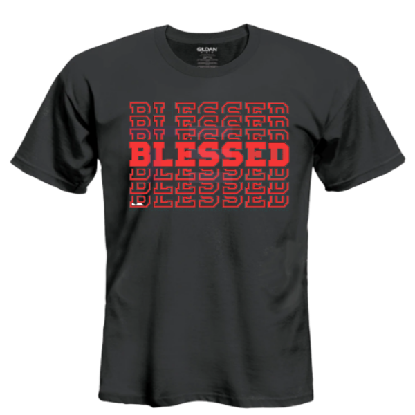 blessed black and red tshirt