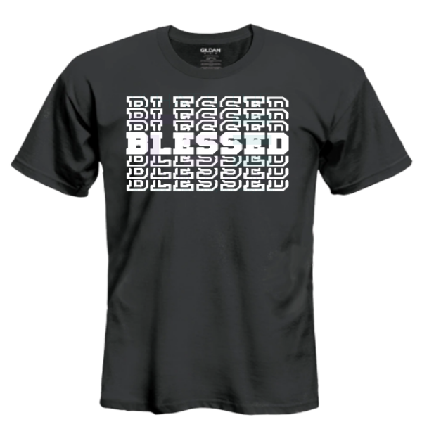 blessed black and white tshirt