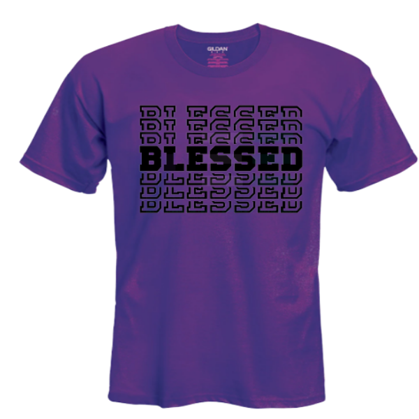 Blessed purple and black tshirt