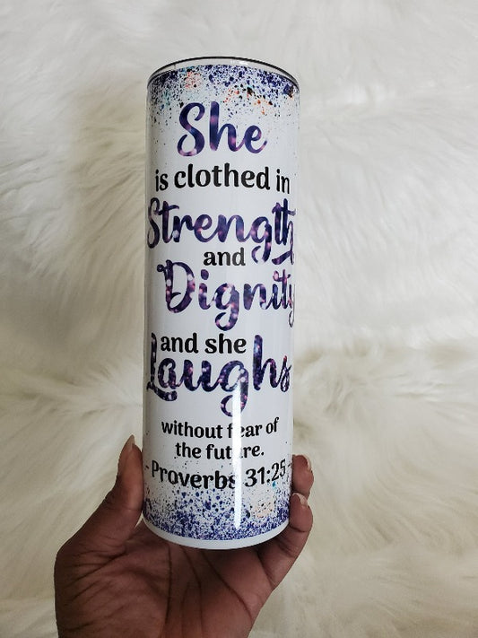 Proverbs 31 (Purple) - Skinny Tumbler