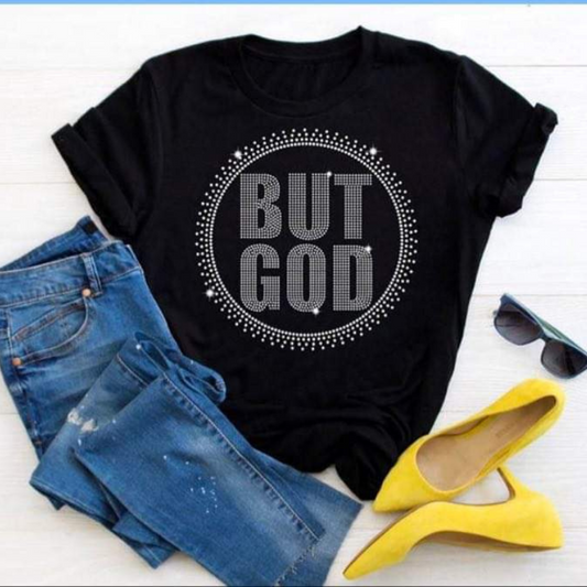 But God - Silver (Rhinestone Design)