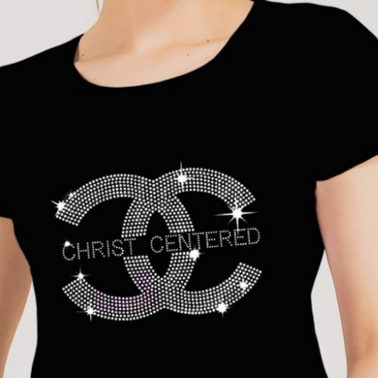 CHRIST CENTERED (Rhinestone Design)