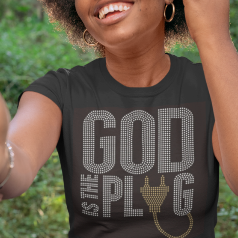 God is the Plug (Rhinestone Design)