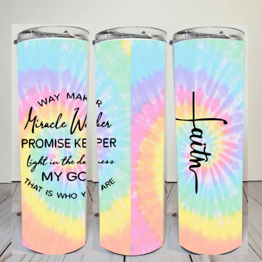 Way Maker Tie Dye - Skinny Tumbler